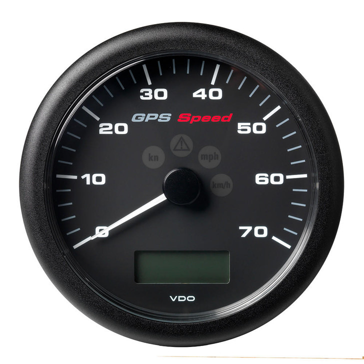  Veratron 4-1/4" (110MM) ViewLine GPS Speedometer 0-70 KNOTS/KMH/MPH - 8 to 16V Black Dial & Bezel 