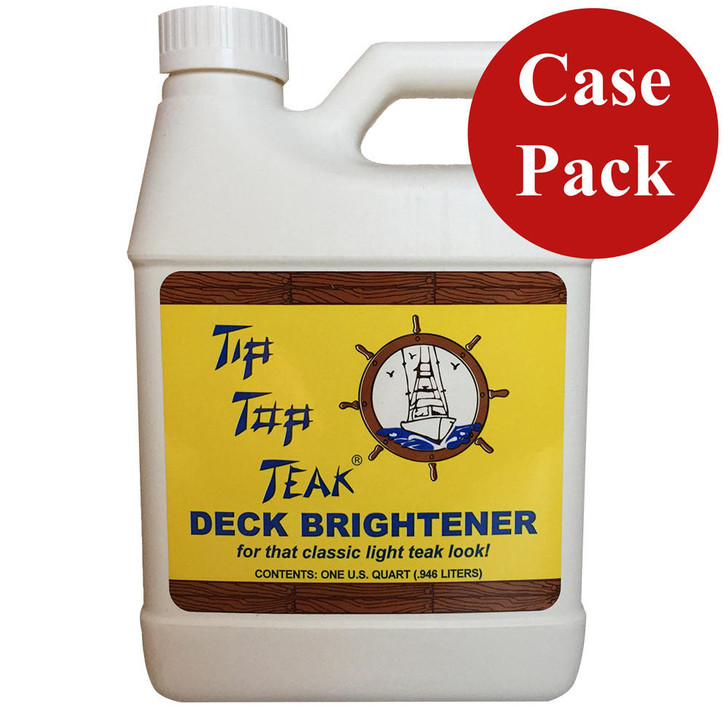  Tip Top Teak Tip Top Teak Deck Brightener - Quart - *Case of 12* 