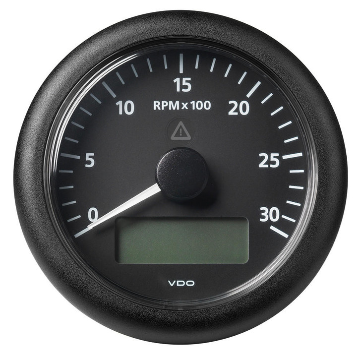  Veratron 3-3/8" (85MM) ViewLine Tachometer w/Multi-Function Display - 0 to 3000 RPM - Black Dial & Bezel 