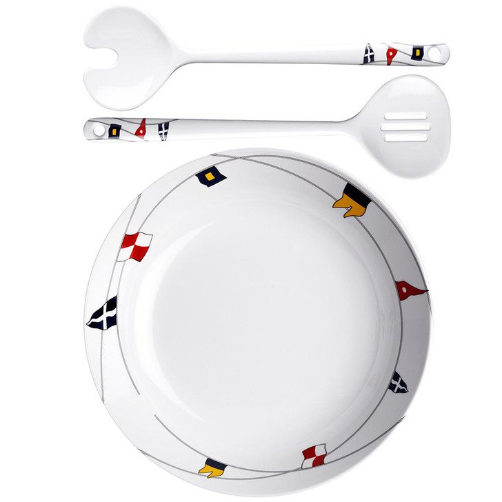  Marine Business Melamine Salad Bowl & Servers - REGATA 