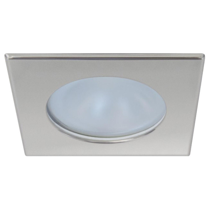  Quick Blake XP Downlight LED -  6W, IP66, Spring Mounted - Square Satin Bezel, Round Warm White Light 