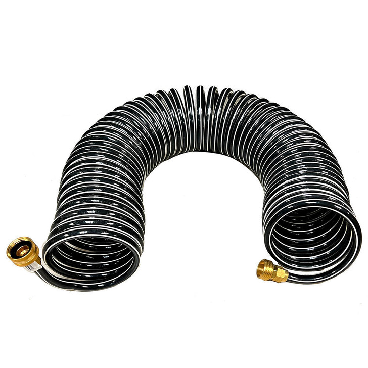  Trident Marine Coiled Wash Down Hose w/Brass Fittings - 15' 