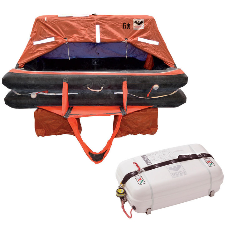  VIKING Coastal Life Raft 6 Person Low Profile Container 