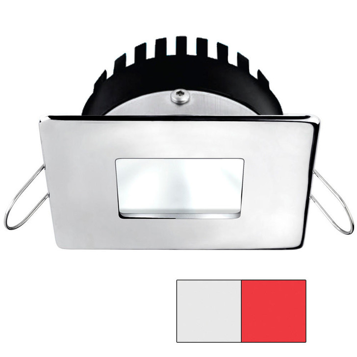 I2Systems Inc i2Systems Apeiron PRO A506 6W Spring Mount Light - Square/Square - Cool White & Red - Polished Chrome Finish 