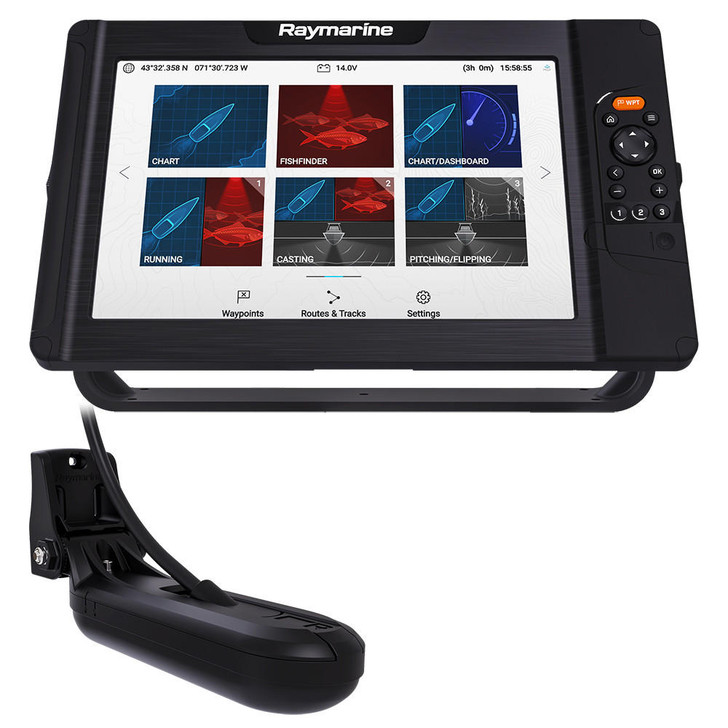  Raymarine Element 12 HV Combo w/HV-100 Transom Mount Transducer & Lighthouse North America Chart 