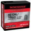 Winchester Bulk Components Winchester Handgun Bullets .40 Cal/10mm 0.400" 180 gr FMJ 100/ct 