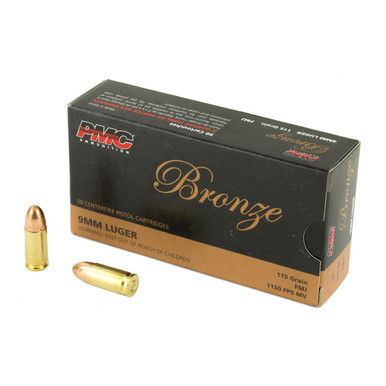 Bronze 9mm 115gr FMJ 1000 Rounds Ammo