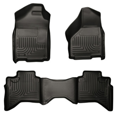 Custom Fit Black Floor Liners for Dodge/Ram Crew Cab (2002-2012)