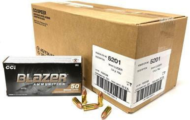  Blazer Brass 9mm Luger 124 Gr FMJ Ammunition 500 Rounds Ammo