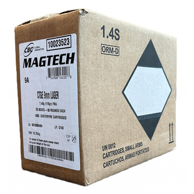 tech 9mm 115gr FMJ 500 Round Case Ammo
