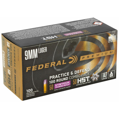  Prctc &dfnd 9mm Hst/syn 147gr Ammo