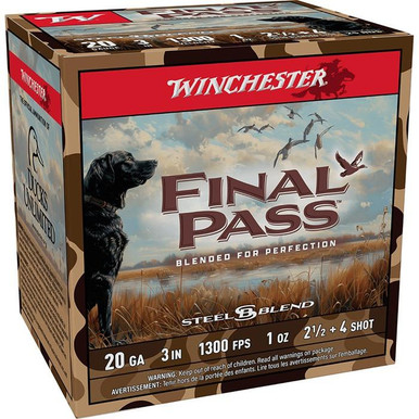 Final Pass 20 Gauge 3 1oz #2.5 & #4 Shot Blend 25/box al Pass 20 Gauge 3 1oz #2.5 & #4 Shot Blend 25/box Ammo