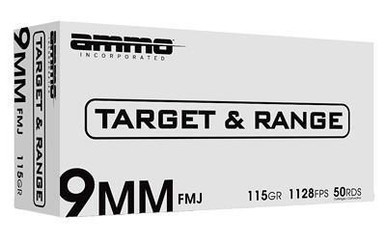 o Inc Target & Range 9mm 115gr FMJ 1000 Rounds Ammo