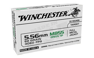 chester 556 M855 62gr Fmj Green Tip 20/1000 Ammo