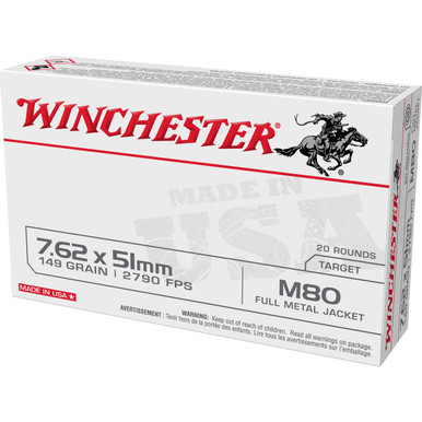 chester 7.62x51 M80 149gr Fmj 20/500 Ammo