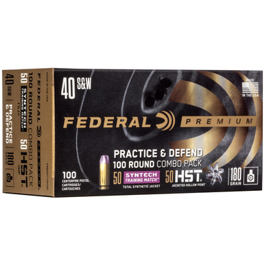  Prctc & Dfnd 40s&w Hst/syn 180gr Ammo