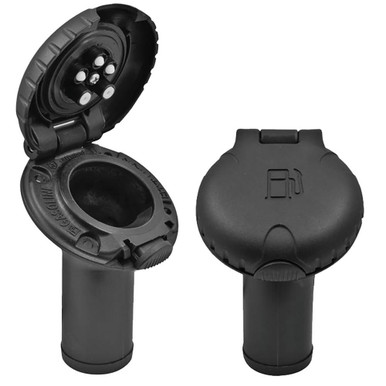 Attwood Deck Fill f/Pressure Relief Systems - Angled Body & Scalloped Black Plastic Cap main image 0