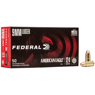  Am Eagle 9mm 124gr Fmj 50/1000 Ammo