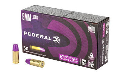 eral Syntech 9mm 124gr Training Match TSJ 50/500 Ammo