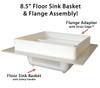 8.5 inch Floor Sink Basket & 12 inch Flange Assembly with Drain Edge™