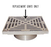 Josam 5" Square Drain Cover - 008360 5S Nikaloy Grate