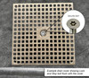 Zurn Square - 5" x 5" Floor Drain Cover with Lock and Stop Drain Lock (Actual diameter 4 5/8″)
