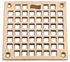 Jay R. Smith 4 5/8 in Square Drain - Polished Nickel Bronze Grate W/Screws