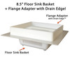 8.5" Floor Sink Basket + Flange Adapter Drain Edge™ Combo