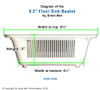 dimensions for 8.5" floor sink basket