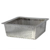 8.5" x 8.5" x 3" Stainless Steel Perforated Drain Bucket for floor sinks