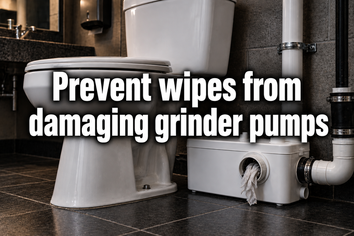 How to prevent wipes from damaging grinder and macerating pumps