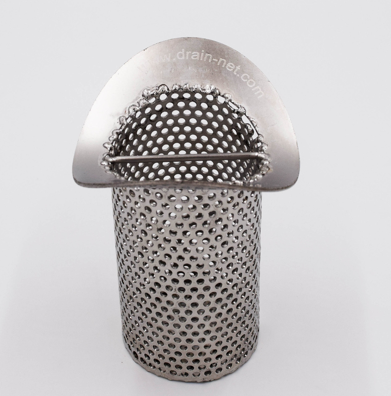 Curved stainless drain strainer