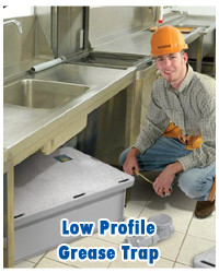Low Boy Grease Interceptor 50 LBS / 25 GPM grease trap