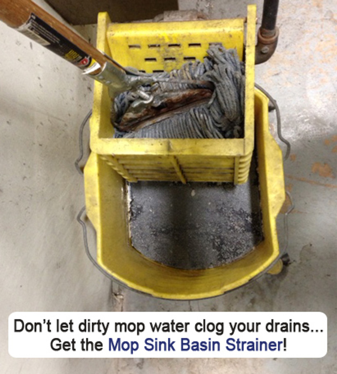 dirty mop water clogging drains