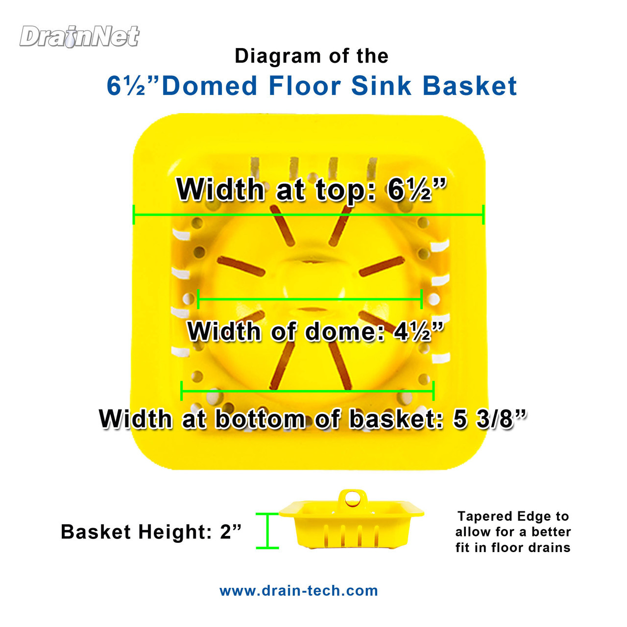 Domed Floor Sink Basket 6.5 inch