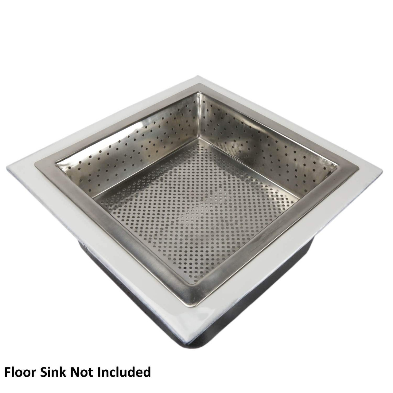 Stainless Steel Floor Sink Basket 10" x 10" x 3"