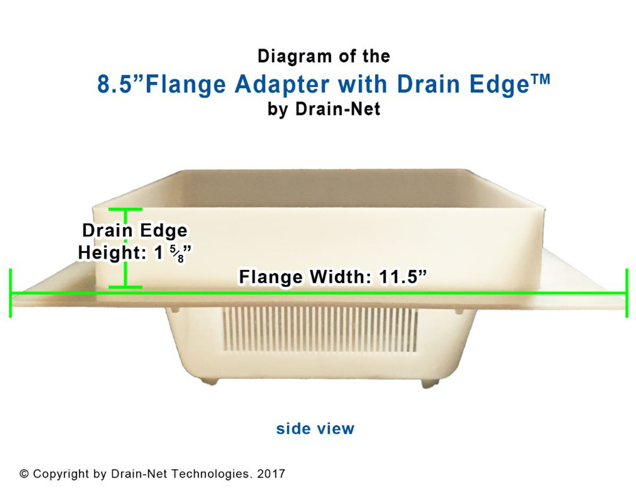 8.5 inch Floor Sink Basket & 12 inch Flange Assembly with Drain Edge™