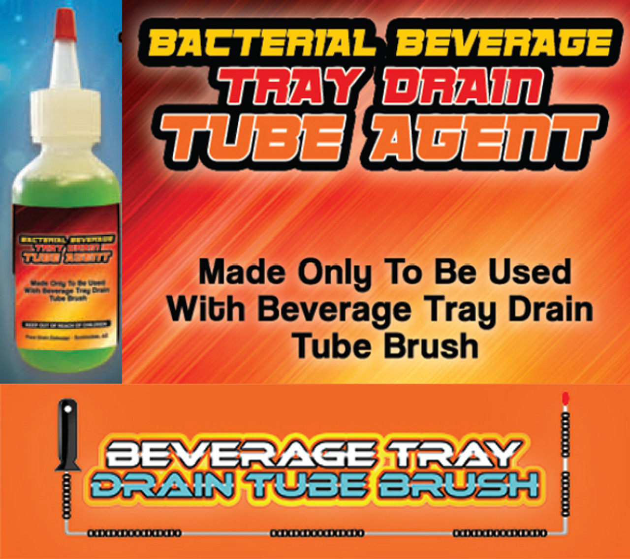 Bacterial Beverage Tray Drain Tube Agent - Eliminate the sugar snake!