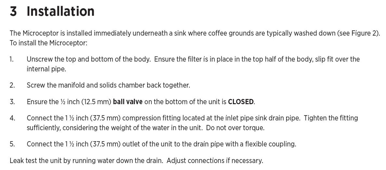 Microceptor - Under-sink Coffee Grounds Interceptor