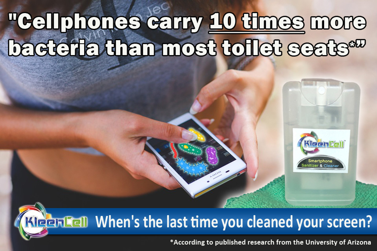 KleenCell - Screen & Cell Phone Cleaner Kit – All Organic Formula Safe for Smartphones, Eyeglasses and Gadgets