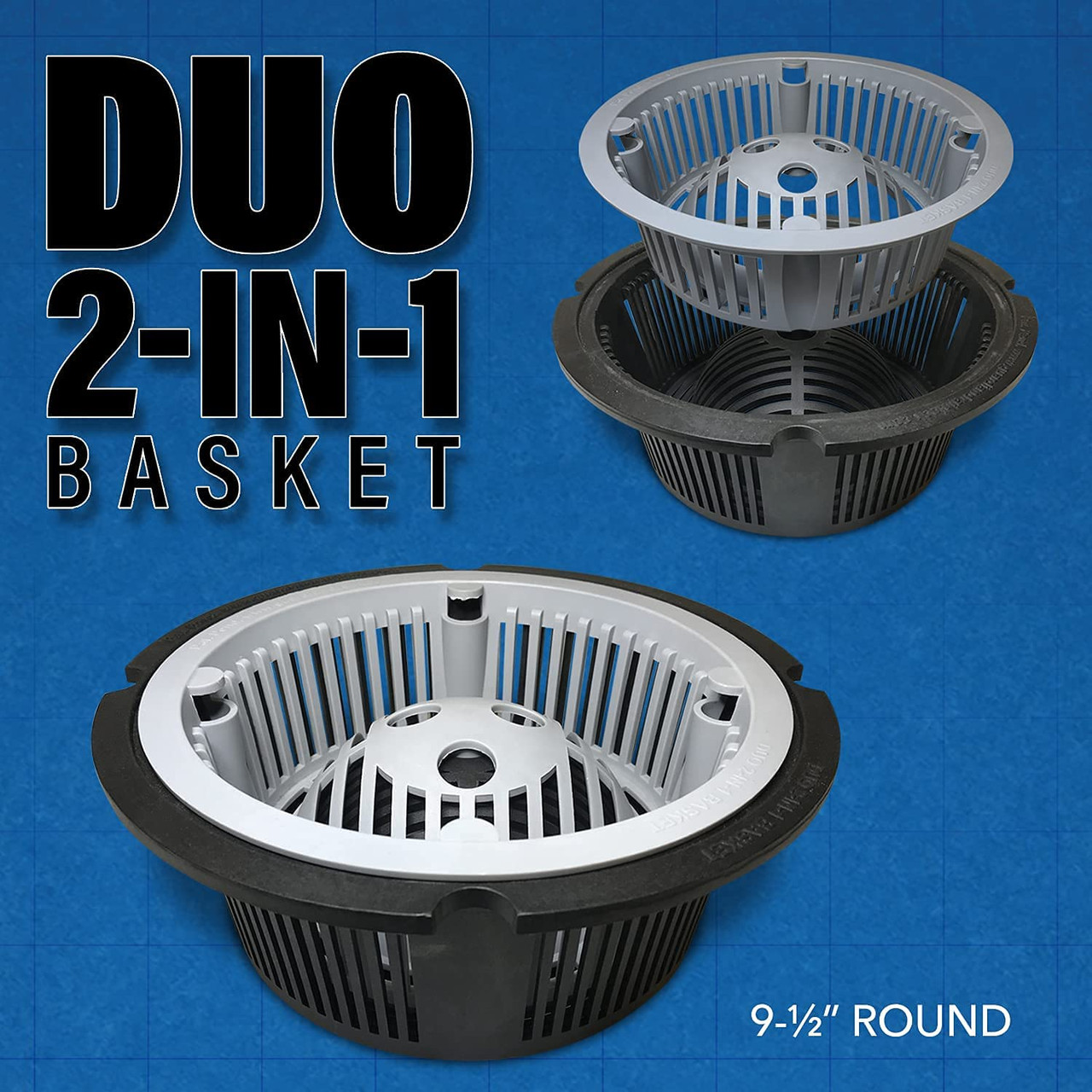 Round floor sink basket 9.5" Duo