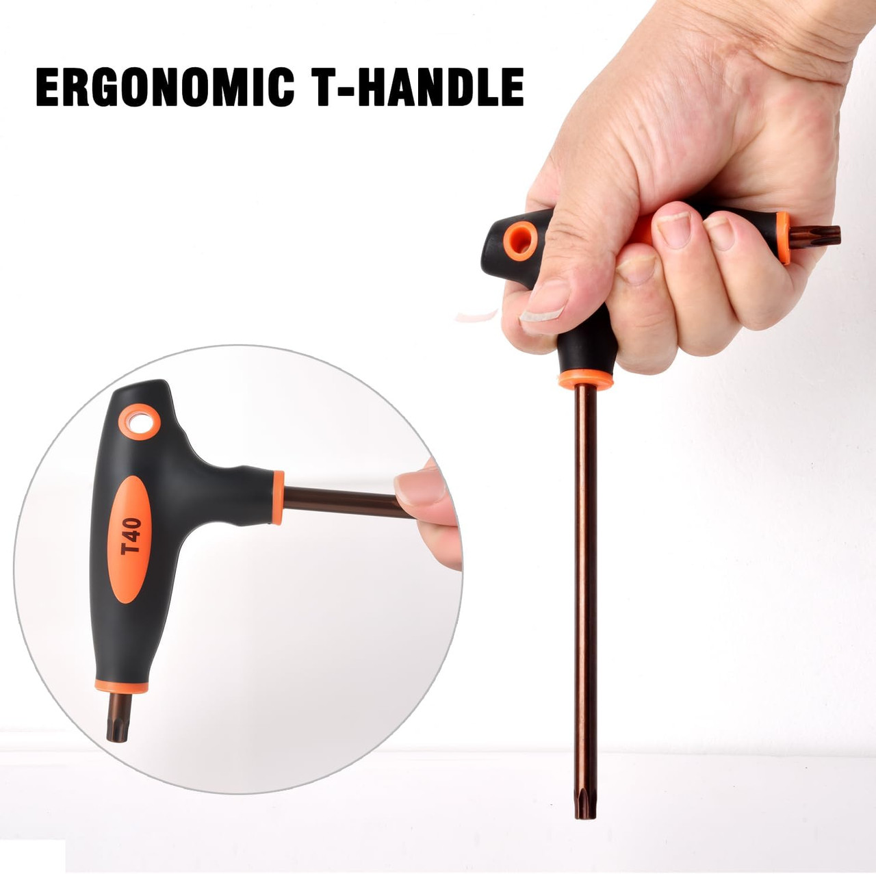 T-Handle Wrench for T40-Security Torx Drain Lock - Drain-Net