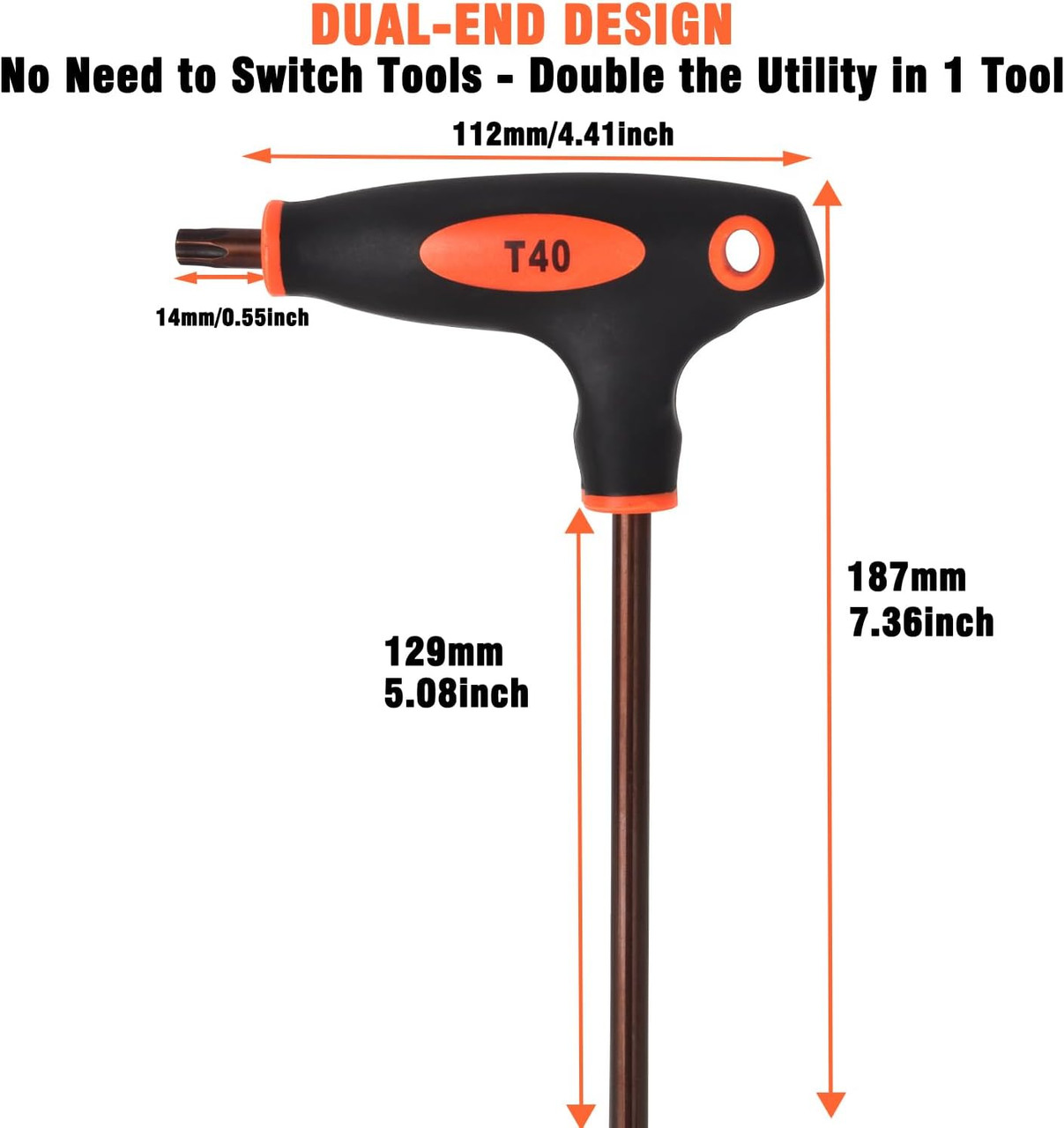 T-Handle Wrench for T40-Security Torx Drain Lock - Drain-Net