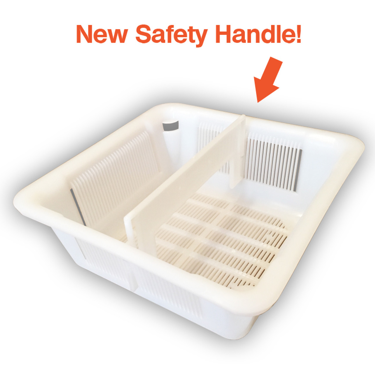 Floor Sink Basket with Safety Handle - 8.5 inch Square