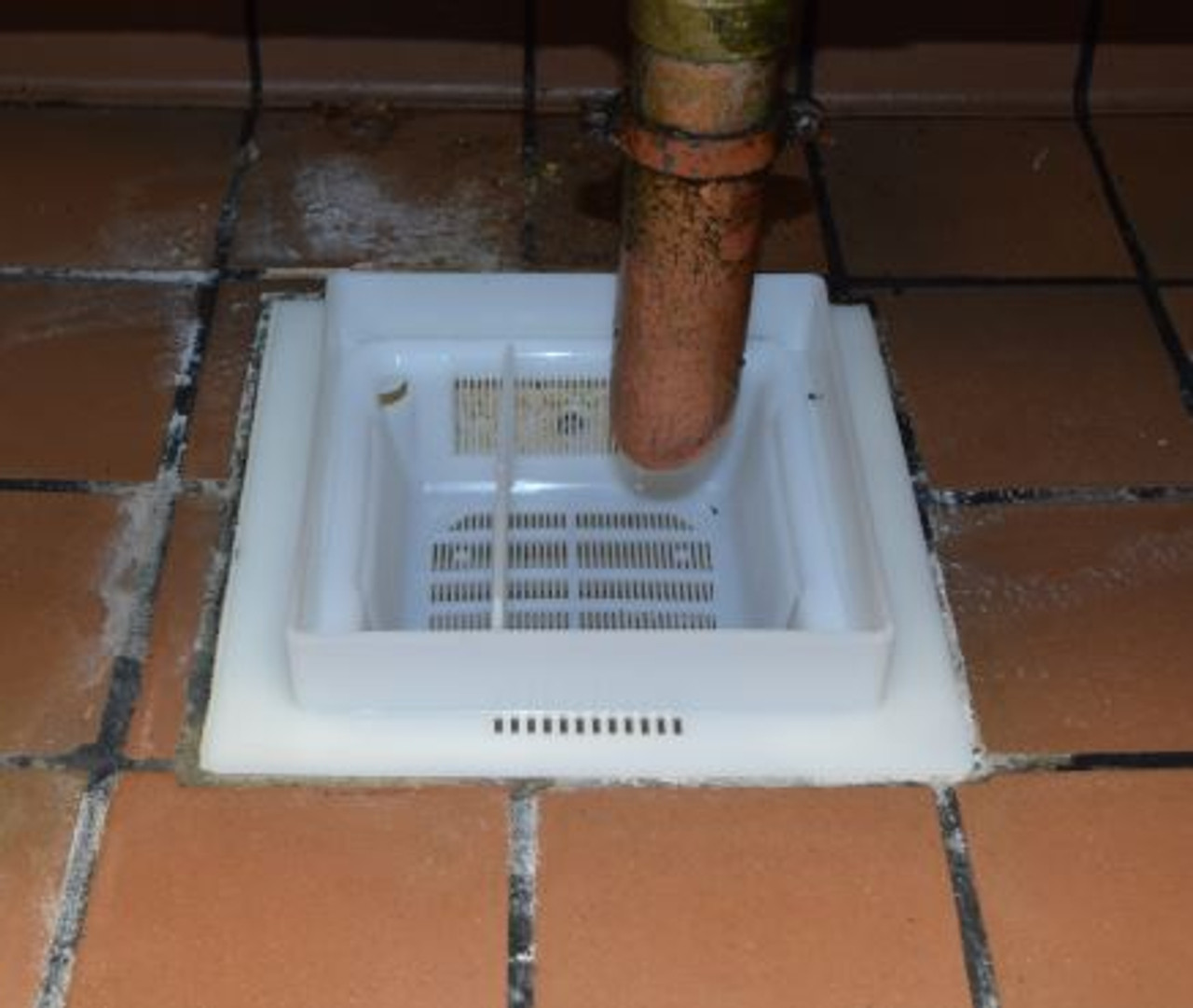 down spout into floor sink under compartment sink