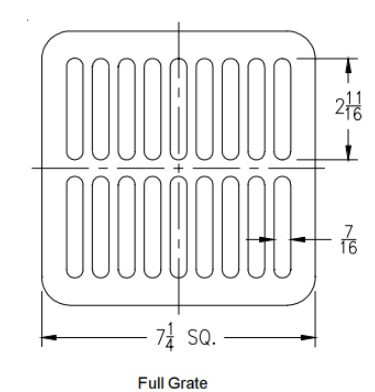 Floor Sink Grate, 7 1/4 Floor Sink Grate, 7 1/4