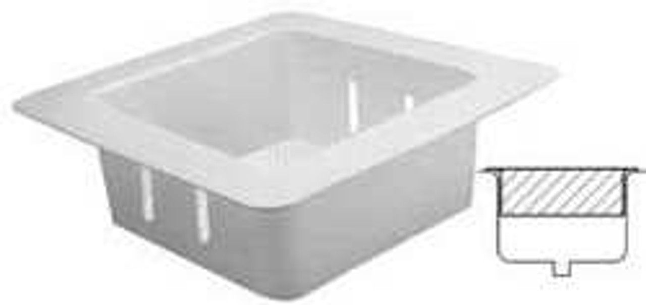 Commercial - 8 1/2 inch Square Floor Sink Basket w/ Flange
