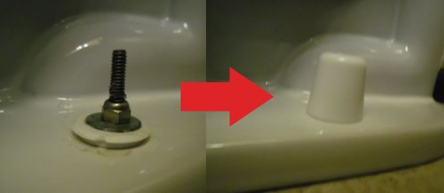 Toilet Bolt Cap Replacement - Don't cut those bolts!