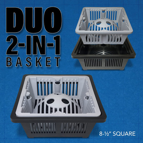 DUO 2-in-1 Floor Sink Basket - 8.5 inch Square