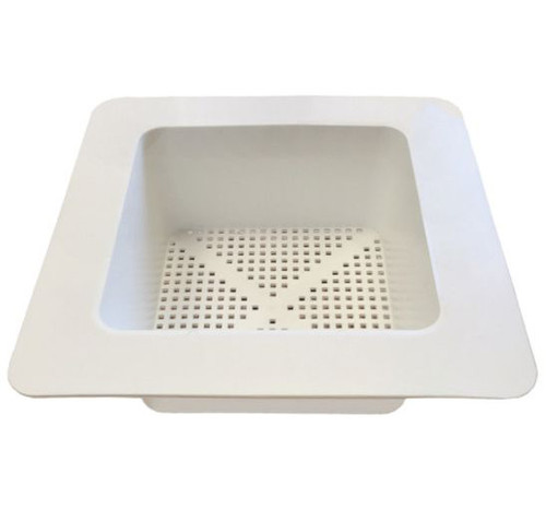 Commercial - 8 1/2 inch Square Floor Sink Basket w/ Flange - Drain 